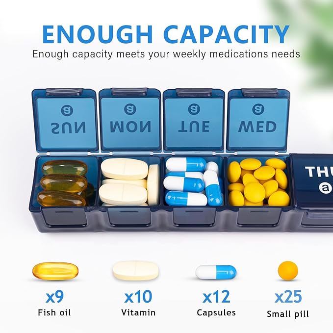 2-Pack Weekly Large Pill Organizer - Image 2