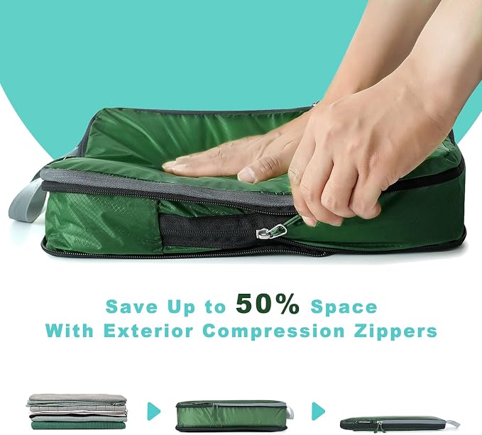 BAGAIL 6 Set Ultralight Compression Packing Cubes Packing Organizer - Image 5
