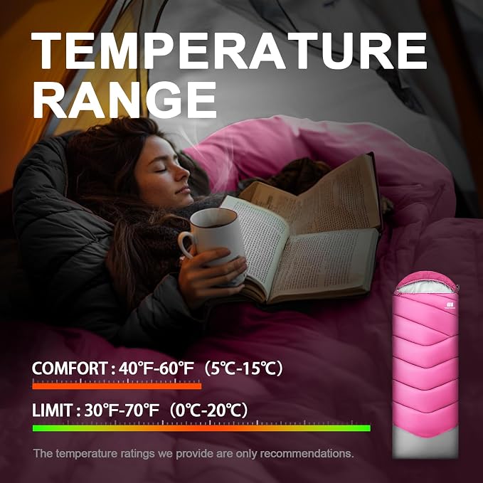 Sleeping Bags for Adults Cold Weather, Waterproof, Lightweight Sleeping Bag for - Image 4