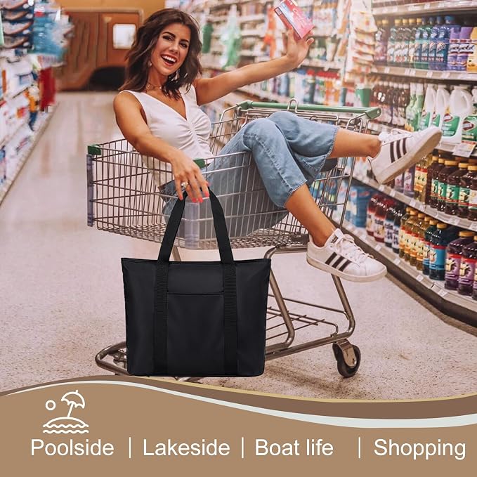 LEDAOU Beach Bags for Women, Beach Bags Waterproof Sandproof, Packable Beach - Image 7