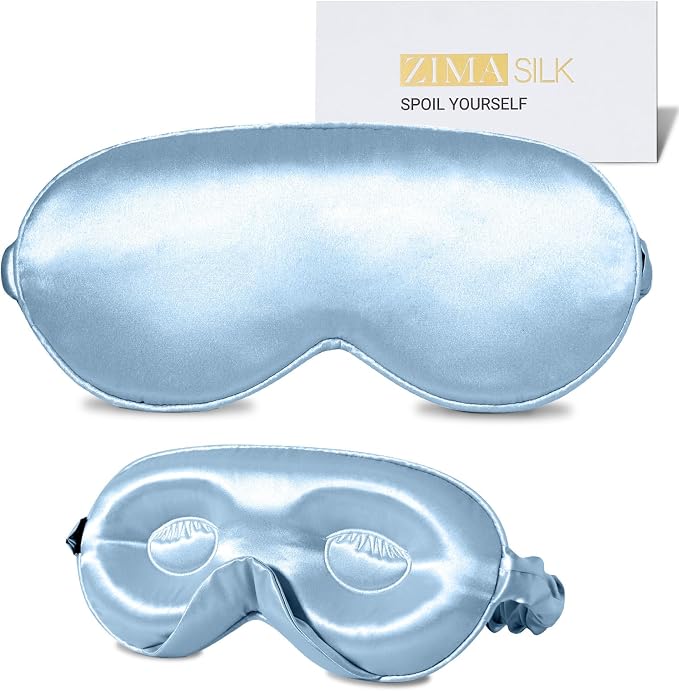 ZIMASILK Adjustable 22 Momme 100% Mulberry Silk Sleep Mask, Upgraded 3D by ZIMASILK