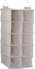 Household Essentials 10-Pocket Hanging Shoe Organizer, Side-by-Side Blended by HouseholdEssentials