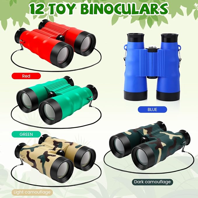12 Set Binocular Compass Magnifying Glass Set Christmas Birthday Gift Small - Image 4