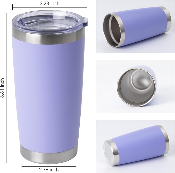 HASLE OUTFITTERS 20oz Stainless Steel Tumblers Bulk, Insulated Travel Cup - Image 3