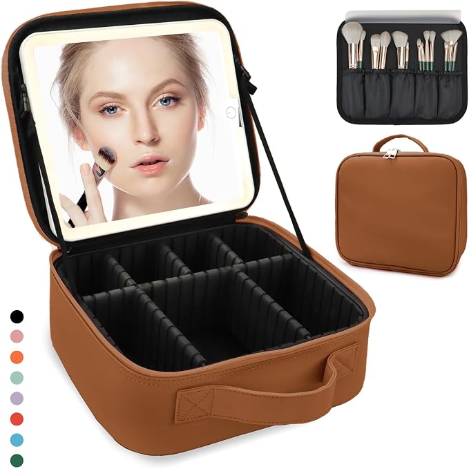 Travel Makeup Bag for Women and Makeup Artists Cosmetic Organizer Large Makeup by MORMIDTravelMakeupBag