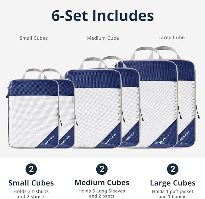 3 Set Compression Packing Cubes - Image 4