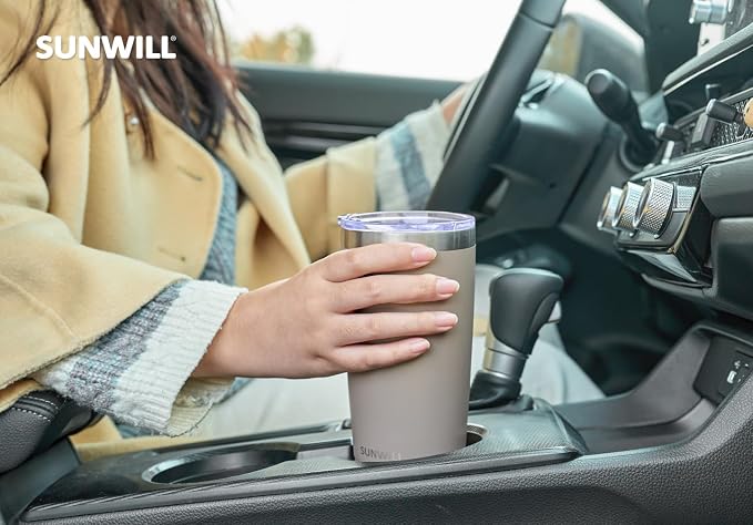 SUNWILL Travel Coffee Tumbler 20 oz, Insulated Mug - Image 6