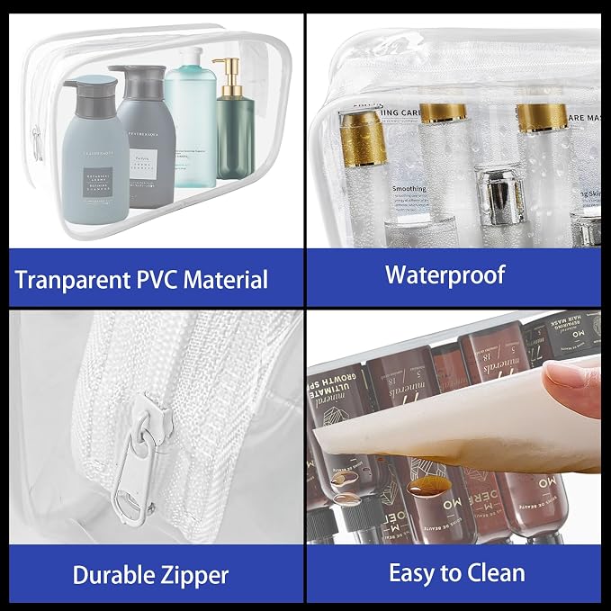 16 Pack Waterproof Cosmetic Bag TSA Approved Toiletry Bag, Portable Travel Pouch - Image 4