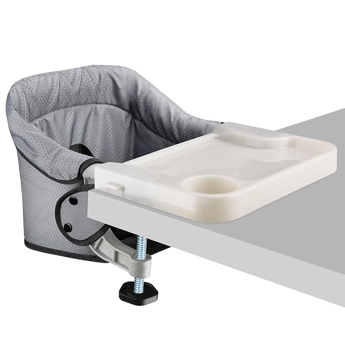 Hook On Chair with Removable Dining Tray, Folding Baby Chair, Portable Table by Toogel