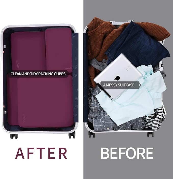 BAGAIL 4 Set/6 Set/8 Set Compression Packing Cubes Travel Accessories - Image 6