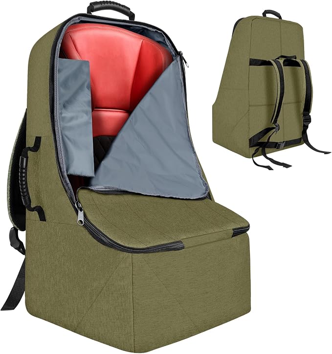 Padded Car Seat Travel Bag for Airplane, Heavy Duty Backpack for Air Travel by ZRRAJOY