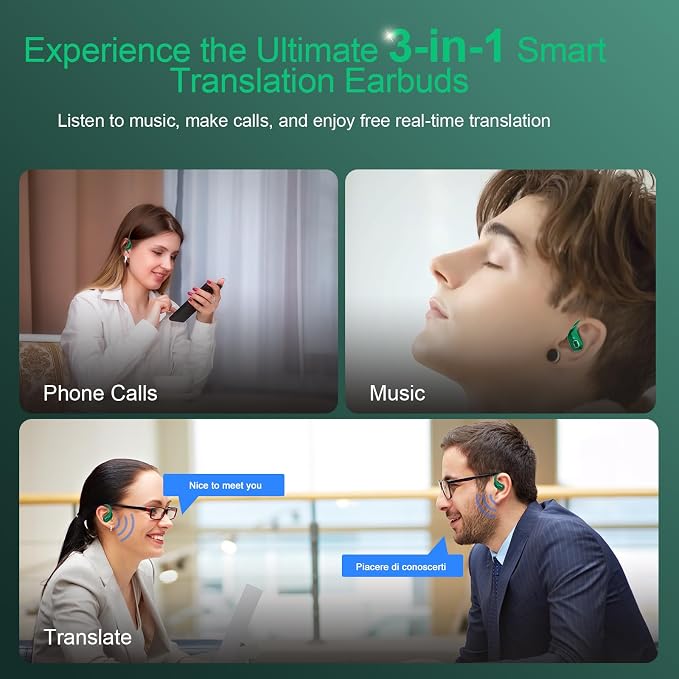AI Translation Earbuds Real Time, 164 Language Translator Earbud 3-in-1 - Image 6
