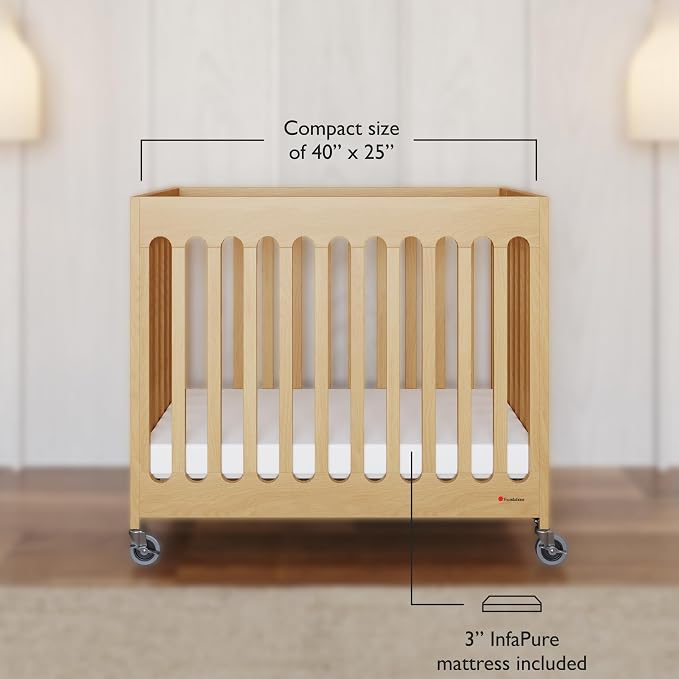 Foundations Boutique Folding Hotel Crib and Sheet Bundle - Image 4