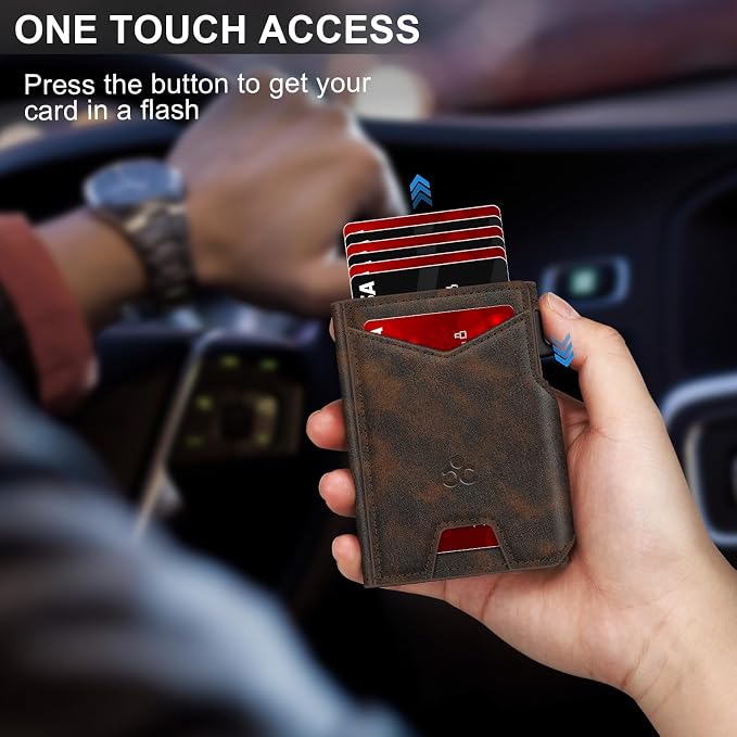Wallet for Men Wallet with Slim Pop Up Card Holder 9-13 Cards, Bifold - Image 2