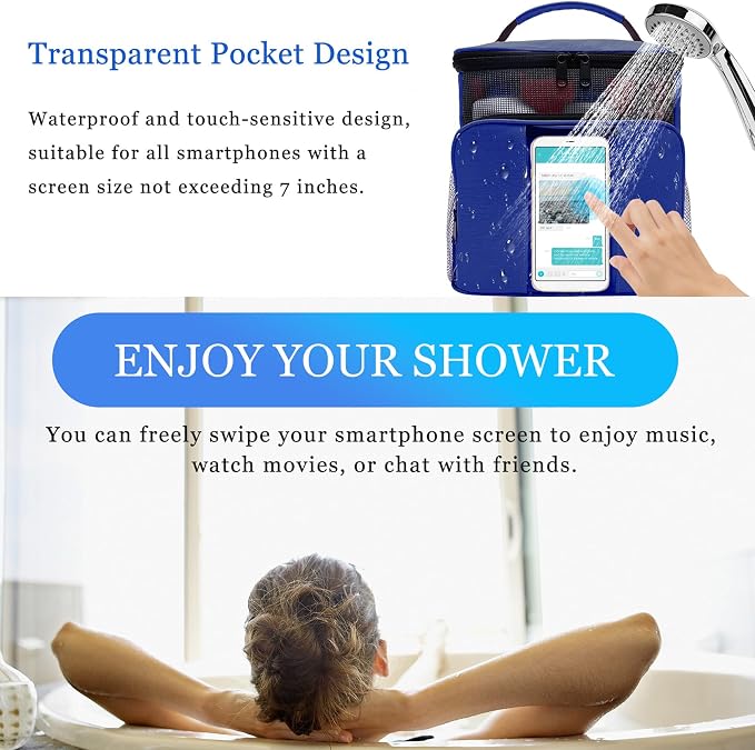 Mesh Shower Caddy, Portable HangingTravel Toiletry Bag Dorm Room Essentials - Image 5