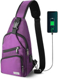 AMJ Crossbody Sling Bag Men Women, Casual Shoulder Backpack, Chest Daypack by AMJ