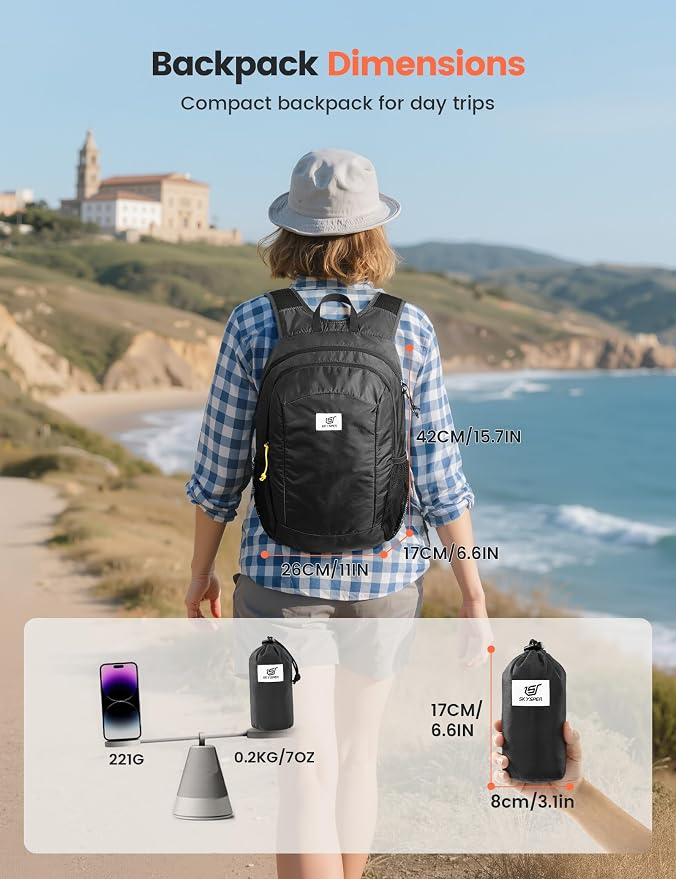 SKYSPER 16L Hiking Backpack Lightweight Small - Image 3