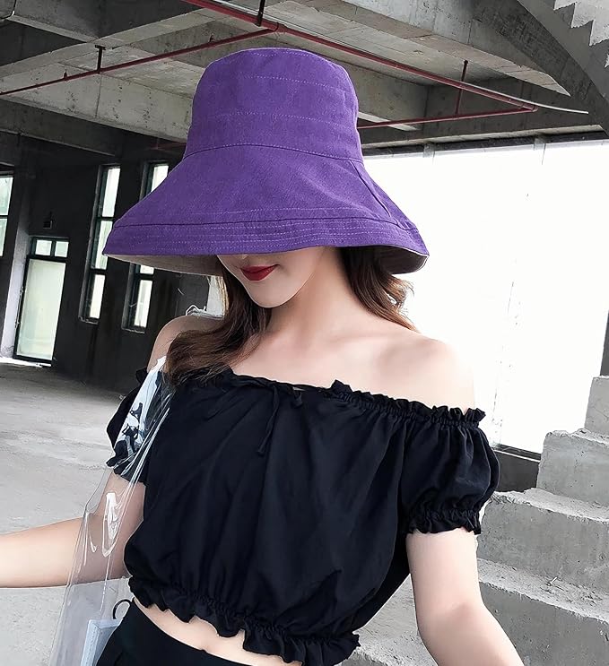 Women Wide Brim Sun Hats Metal Wired Edge Summer UV Protection Beach Fishing Hat - Image 4
