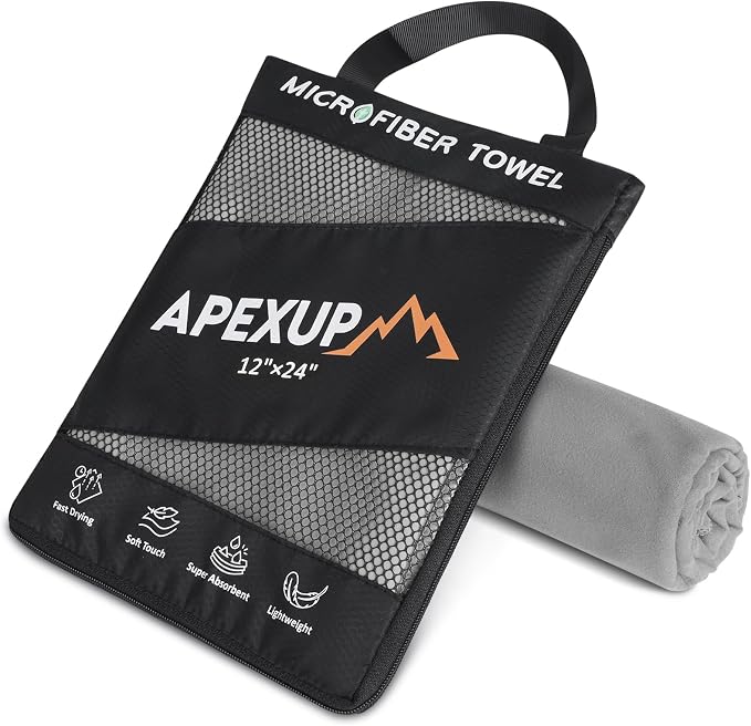 APEXUP Microfiber Travel Towel, Ultra Absorbent Quick Dry Towels, Lightweight by APEXUP
