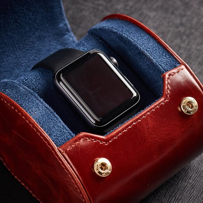 Genuine Napa Leather Watch Roll Travel Case - Image 7