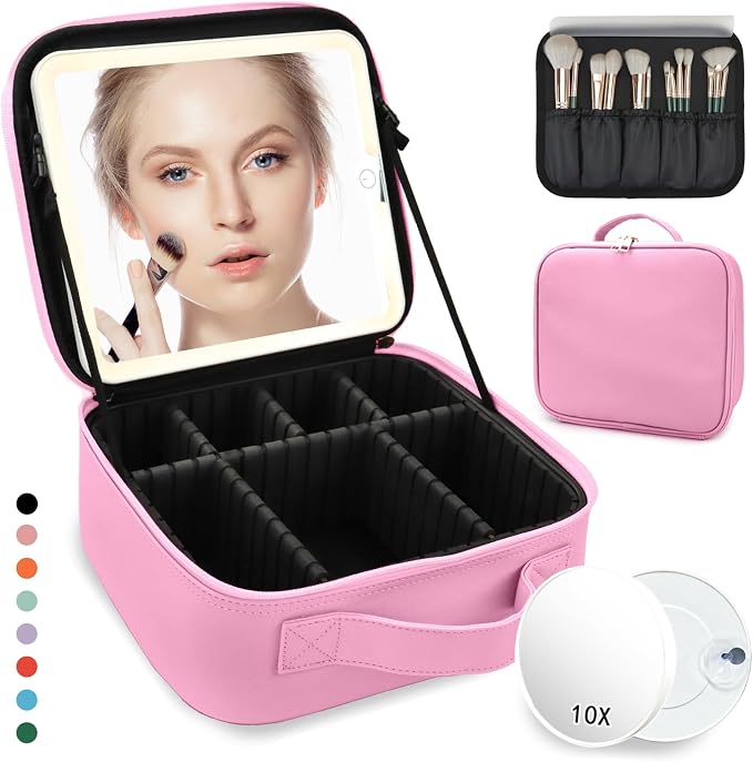 Travel Makeup Bag for Makeup Artists Large Makeup Case, by MORMIDTravelMakeupBag