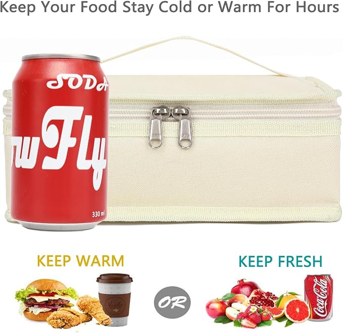 FlowFly Small Insulated Lunch box Portable Soft Bag Mini Cooler Thermal Meal - Image 3
