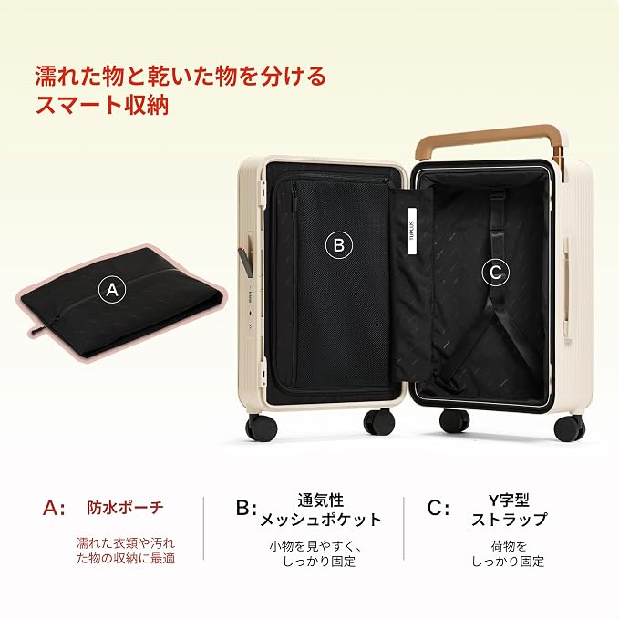 TUPLUS 20” Carry-On Hardside Luggage Lightweight ABS Travel Suitcase - Image 5