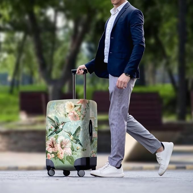 Hummingbird Luggage Cover for Women Travel Luggage Covers for Suitcase Elastic - Image 3