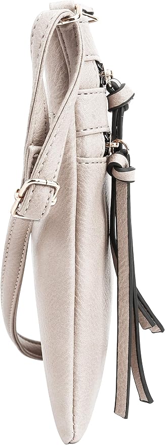 DELUXITY | Crossbody Purse Bag | Functional Multi Pocket Double Zipper Purse | - Image 3