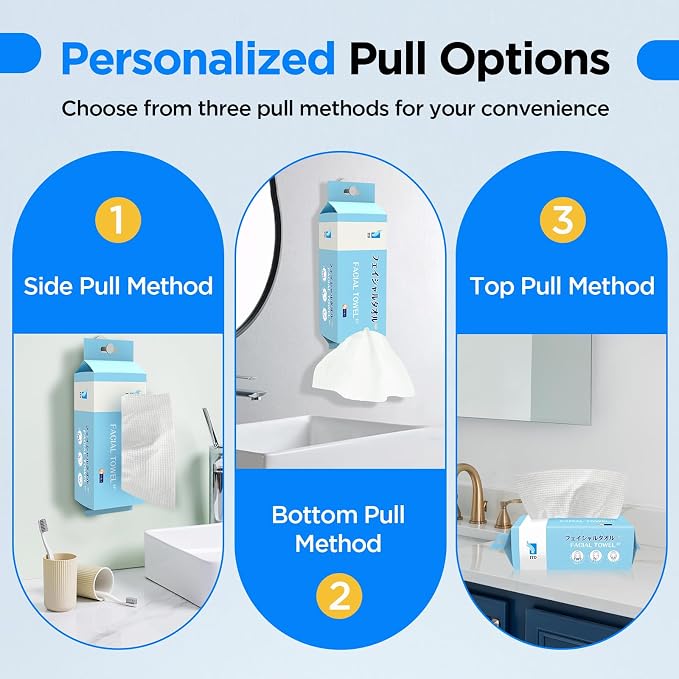 ITO Disposable Face Towel, Ultra-Soft 1-Second Quick-Dry Face Towels, Gentle - Image 2