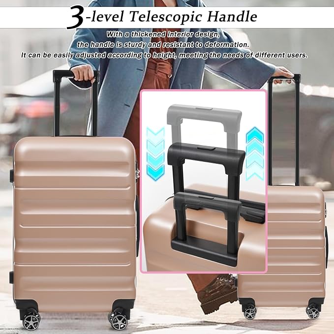 Merax Luggage Set 6 Piece, Hardshell ABS Suitcases - Image 7