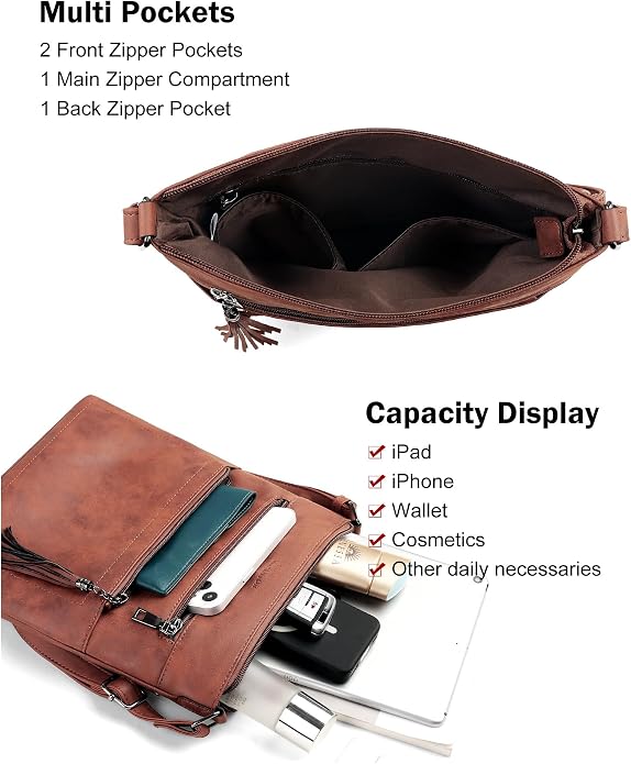 MASINTOR Crossbody Purses for Women, Adjustable Strap Shoulder Bag - Image 3