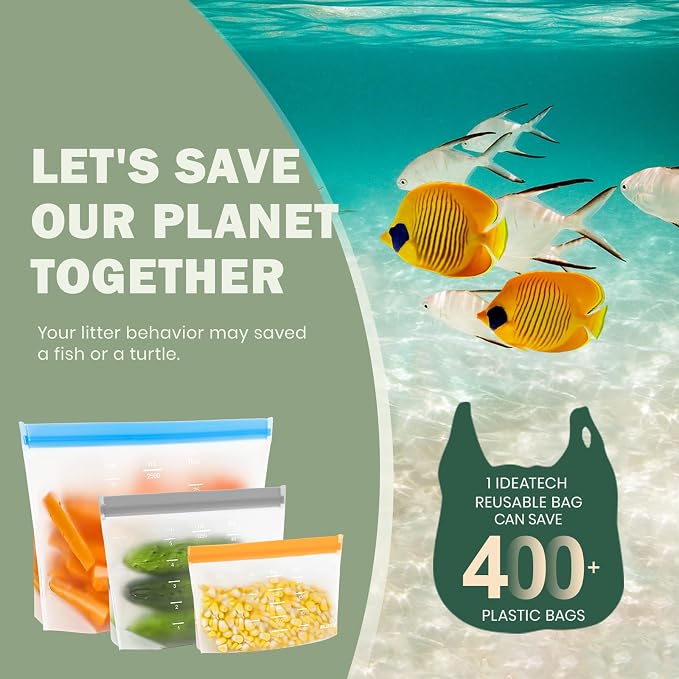 Dishwasher Safe Reusable Storage bags Stand Up - Image 9