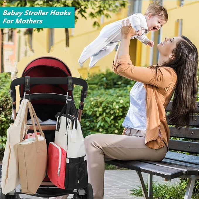 4Pack Universal Baby Stroller Hooks Clips - Image 7