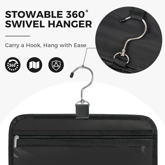 Toiletry Bag For women, Portable Hanging Organizer, 4 Leakproof Compartment for - Image 3
