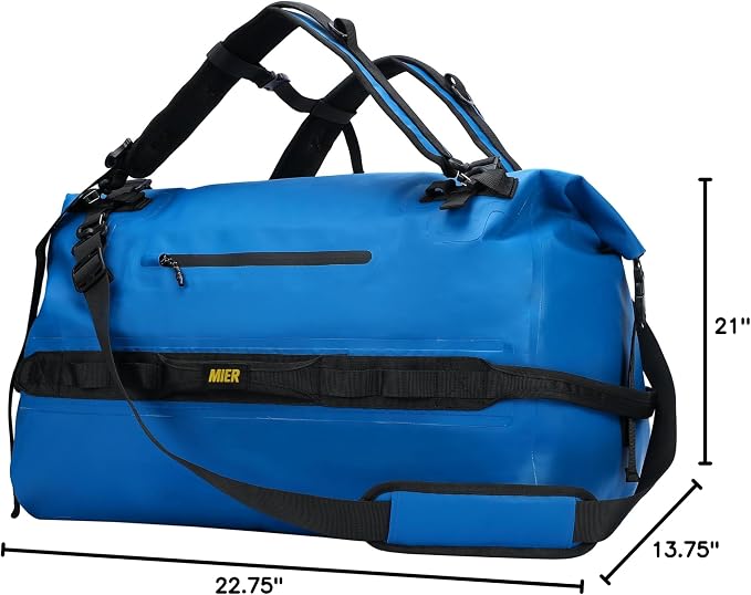 MIER Large Waterproof Duffel Bag Rolltop Dry Backpack Duffle Bags - Image 9