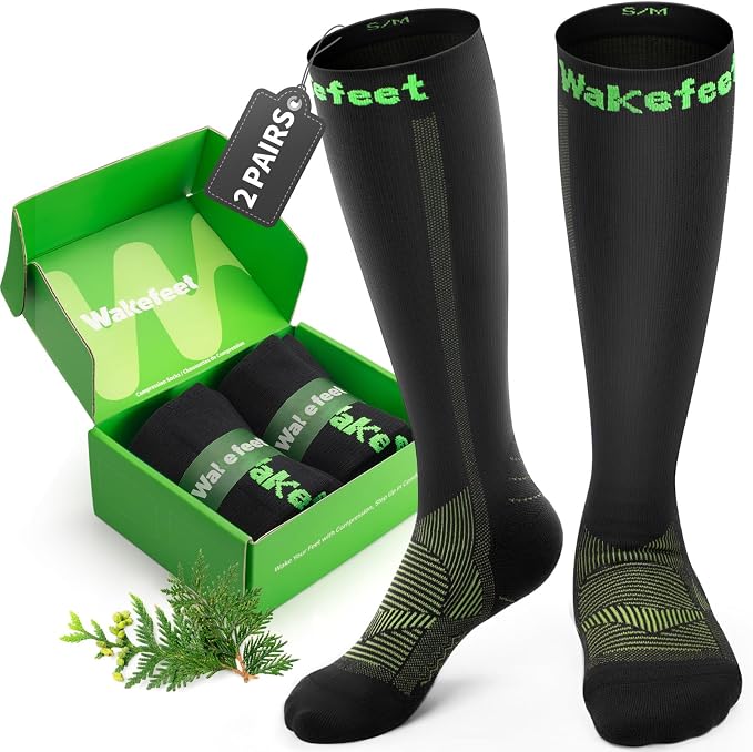Compression Socks for Women Men 3 Pairs, Compression Stockings, Fragrance by Wakefeet