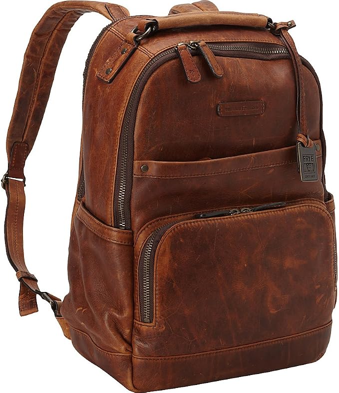 FRYE Logan Backpack Backpack Cognac Antique Pull Up One Size by TheFryeCompany