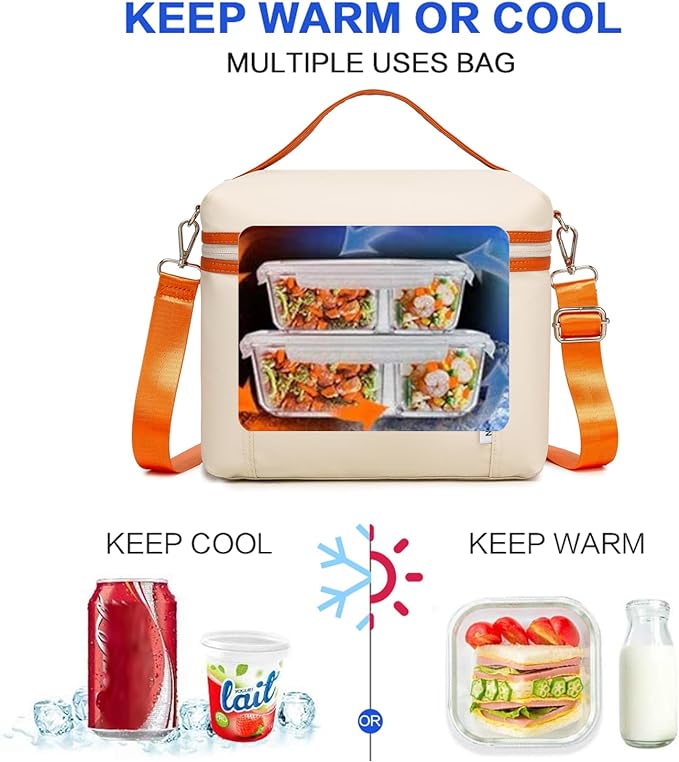 NOL Insulated Lunch Bags for Women Cooler Bag Lightweight Nylon Waterproof - Image 6