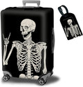 Luggage Cover Suitcase Protector Plus 1 Luggage Tag, Rock Skull Travel Suitcase by BWEGRHE