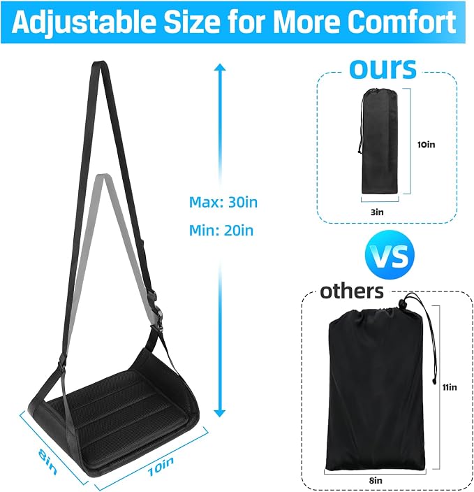 Airplane Foot Hammock for Plane Travel Essentials, Airplane Foot Rest - Image 5