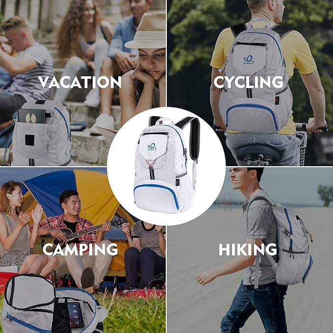 WATERFLY Small Lightweight Packable Backpack: 20l Ultra Light Foldable Travel - Image 6