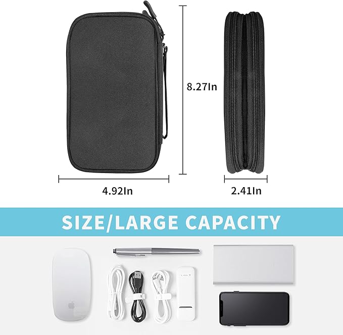 Electronics Travel Organizer, Portable Waterproof Electronic Travel Storage Bag - Image 4