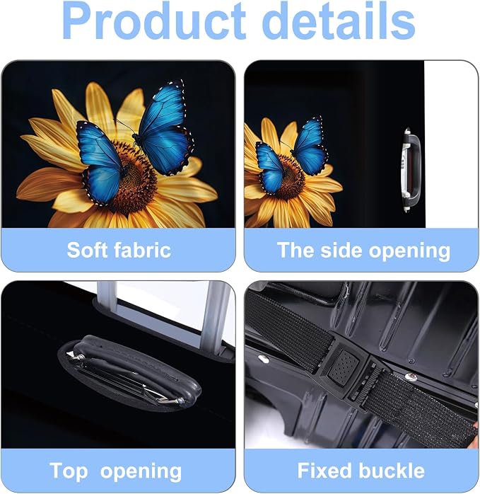 Luggage Cover Washable Suitcase Protector Anti-scratch Suitcase cover Fits - Image 3