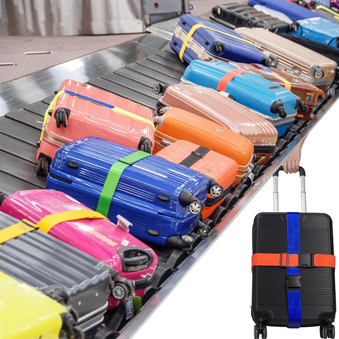 4Pcs Luggage Straps for Suitcase Travel Accessories TSA Approved, 80In Long - Image 4