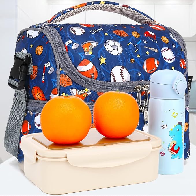 FlowFly Double Decker Cooler Insulated Lunch Bag Large Tote - Image 8