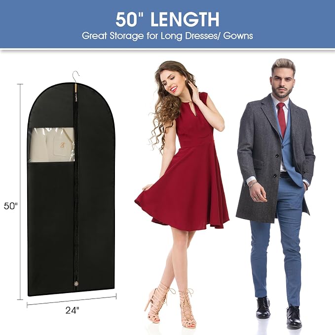 Garment Bags for Hanging Clothes, Jackets（2 Packs） - Image 6
