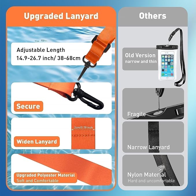 Marine IP68 Universal Waterproof Phone Pouch, Floating Waterproof Phone Case - Image 3