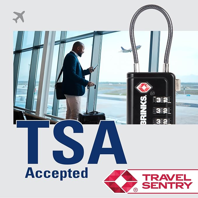 Brinks TSA Accepted Indicator Luggage Lock, New More Secure TSA008 Key - Image 8
