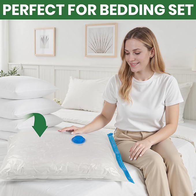 Vacuum Storage Bags, Comforters, Pillows-4 Jumbo+4 Large+4 Medium+4 Small+4 - Image 3